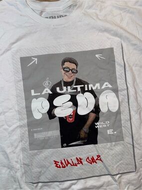 Grupo Firme La Ultima Peda Banda Mexican Band Rap Tee White Mens Size XL Merch